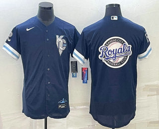 Logo Kansas City Royals navy City Connect jersey