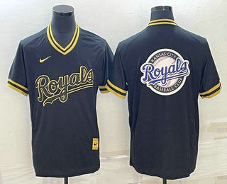 Logo Black Kansas City Royals gold Legend jersey