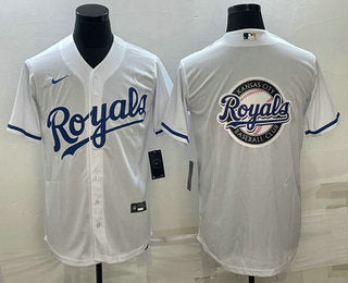 Logo Kansas City Royals white jersey