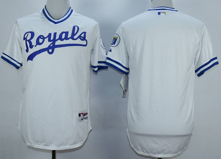 Custom Kansas City Royals white Throwback jersey