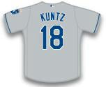 Coach Rusty Kuntz Kansas City Royals gray jersey