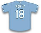 Coach Rusty Kuntz Kansas City Royals blue jersey