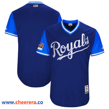 Majestic Royal-Light Kansas City Royals blue Authentic jersey