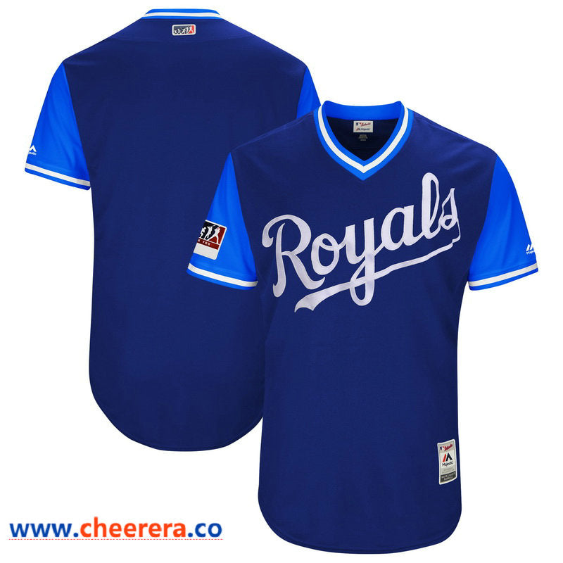 Majestic Royal-Light Kansas City Royals blue Authentic jersey
