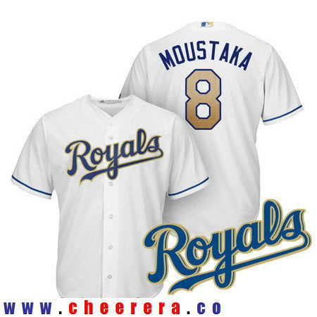 Mike Moustakas Kansas City Royals white Home jersey