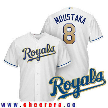 Mike Moustakas Kansas City Royals white Home jersey