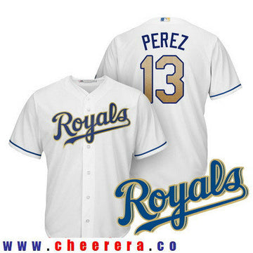 Salvador Perez Kansas City Royals white Home jersey