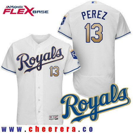 Salvador Perez Kansas City Royals white Home jersey