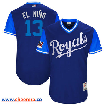 Salvador Perez El Nino Majestic Royal-Light Kansas City Royals blue Authentic jersey