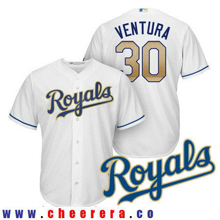 Yordano Ventura Kansas City Royals white Home jersey