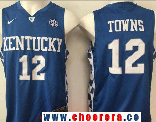 Karl-Anthony Towns Kentucky Wildcats royal jersey