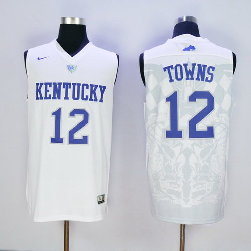 Karl-Anthony Towns Kentucky Wildcats white jersey