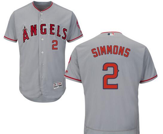 LA Of Anaheim Andrelton Simmons Los Angeles Angels gray Road jersey