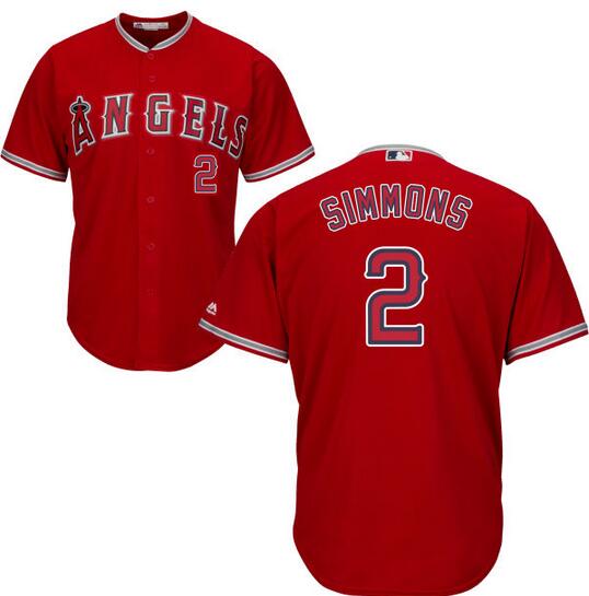 LA Of Anaheim Andrelton Simmons Los Angeles Angels red jersey