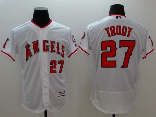 LA Of Anaheim Mike Trout Los Angeles Angels white jersey