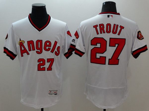 LA Of Anaheim Mike Trout Los Angeles Angels white jersey