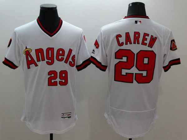 LA Of Anaheim Rod Carew Los Angeles Angels white jersey