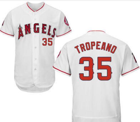 LA Of Anaheim Nick Tropeano Los Angeles Angels white Home jersey