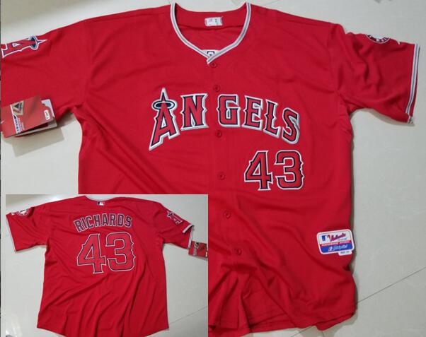LA Of Anaheim Garrett Richards Los Angeles Angels red jersey