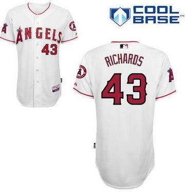 LA Of Anaheim Garrett Richards Los Angeles Angels white Home jersey