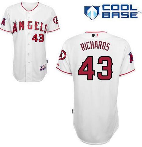 LA Of Anaheim Garrett Richards Los Angeles Angels white Home jersey
