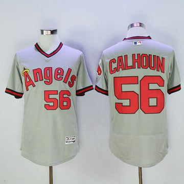 LA Of Anaheim Kole Calhoun Los Angeles Angels gray jersey