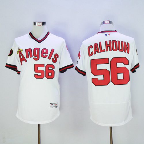 LA Of Anaheim Kole Calhoun Los Angeles Angels white jersey