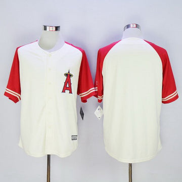LA Of Anaheim Blank Los Angeles Angels cream jersey