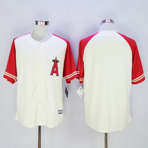 LA Of Anaheim Blank Los Angeles Angels cream jersey
