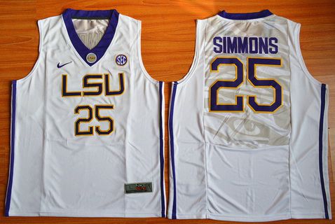 Ben Simmons LSU Tigers white jersey