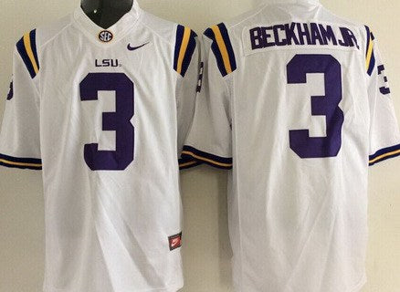 Odell Beckham Jr LSU Tigers white Limited jersey