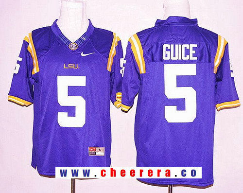 Derrius Guice LSU Tigers purple Limited jersey
