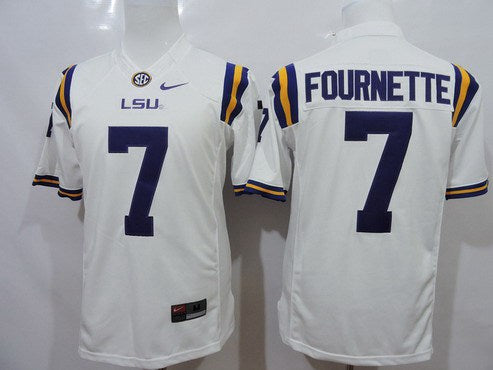 Leonard Fournette LSU Tigers white Limited jersey