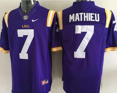 Tyrann Mathieu LSU Tigers purple Limited jersey