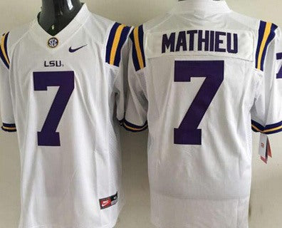 Tyrann Mathieu LSU Tigers white Limited jersey