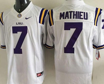 Tyrann Mathieu LSU Tigers white Limited jersey