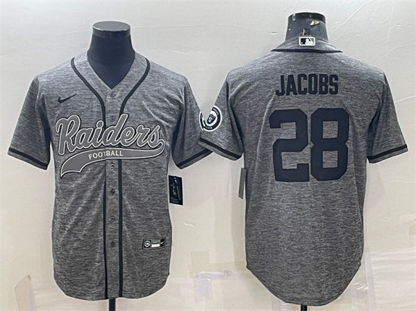 Josh Jacobs Las Vegas Raiders gray jersey
