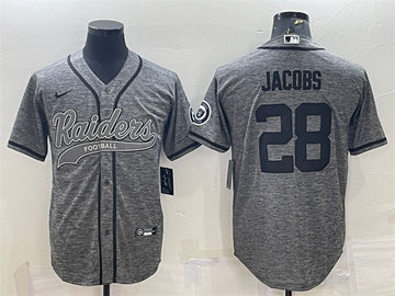 Josh Jacobs Las Vegas Raiders gray jersey