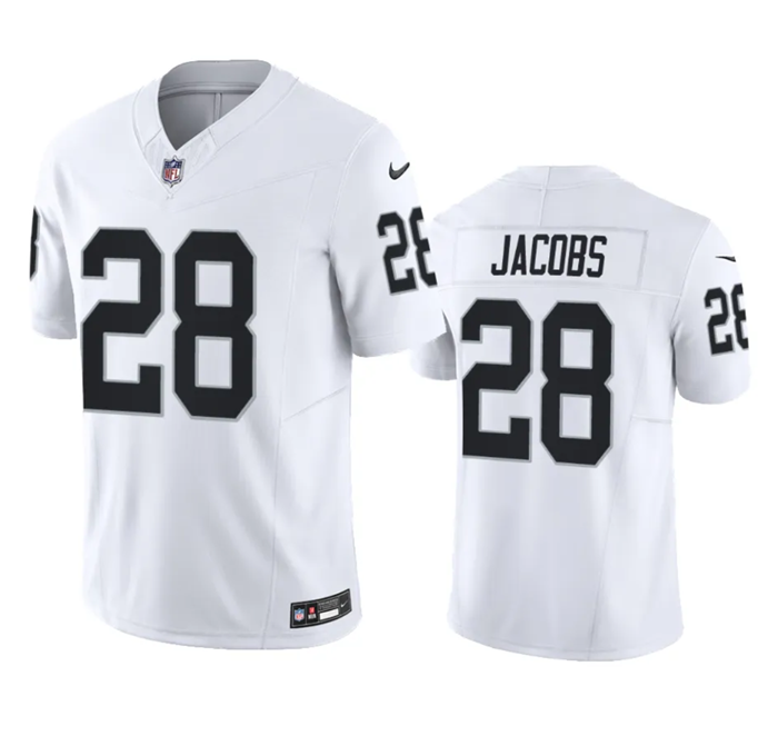 Josh Jacobs Las Vegas Raiders white Vapor jersey