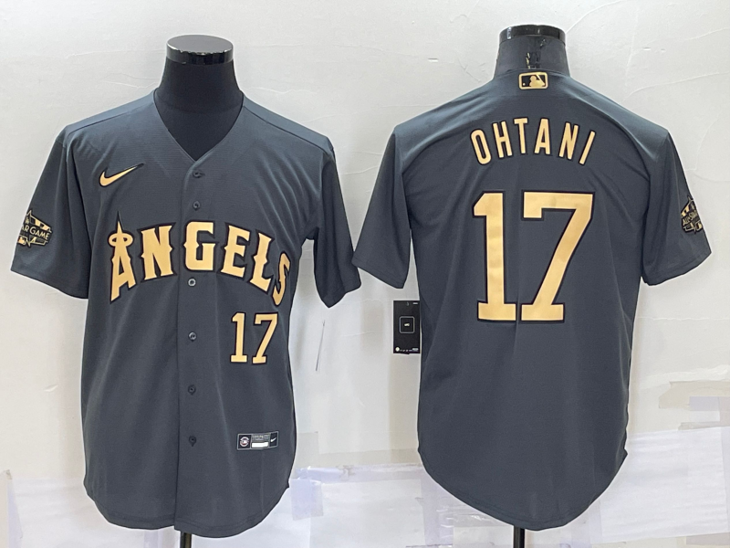 Shohei Ohtani Number Los Angeles Angels grey jersey