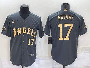 Shohei Ohtani Number Los Angeles Angels grey jersey