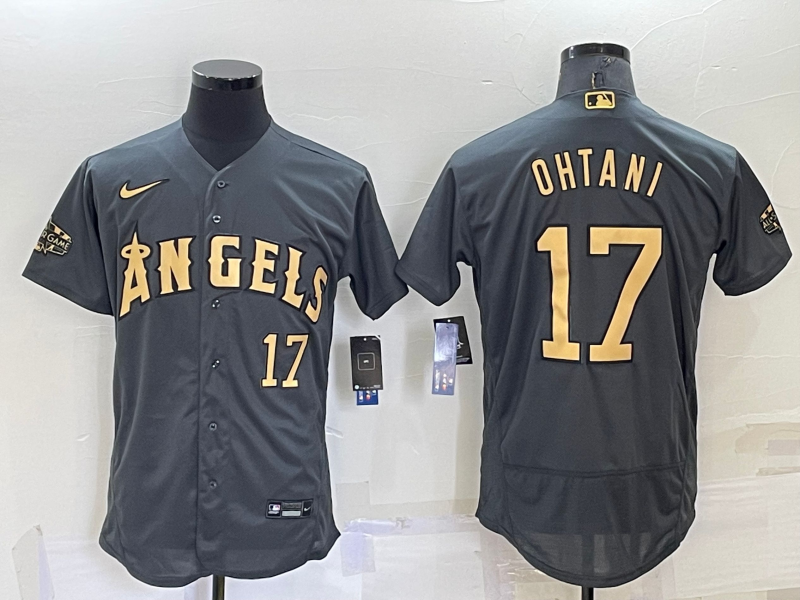 Shohei Ohtani Number Los Angeles Angels grey jersey