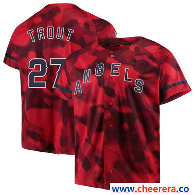Mike Trout Los Angeles Angels red Fashion jersey