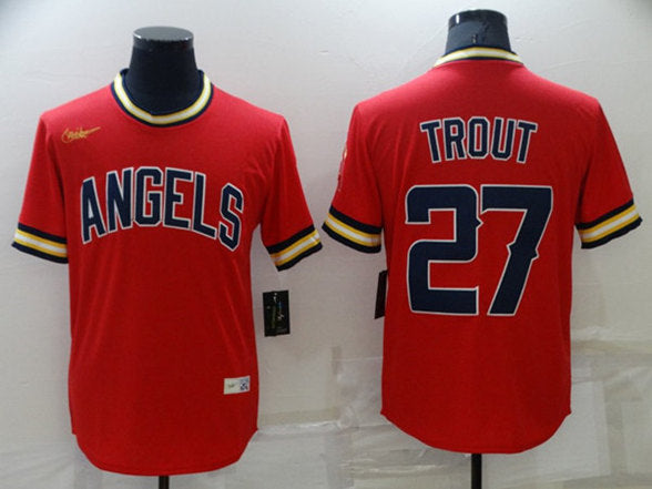 Mike Trout Los Angeles Angels red jersey