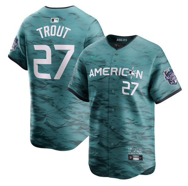 Mike Trout Los Angeles Angels teal All-Star jersey