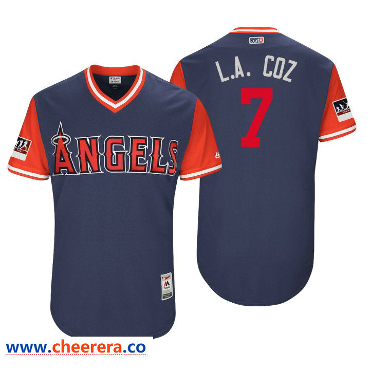 Los Angeles Angels navy Authentic jersey