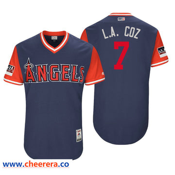 Los Angeles Angels navy Authentic jersey