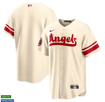 Nike Los Angeles Angels cream City Connect jersey