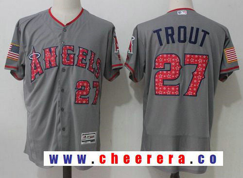Of Anaheim Mike Trout Los Angeles Angels gray jersey