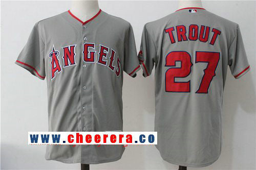 Of Anaheim Mike Trout Los Angeles Angels gray Road jersey